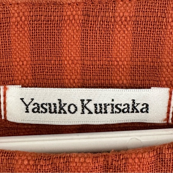 VTG Yasuko Kurisaka Lagenlook Relaxed Maxi Dress XL Orange Rust Red - Picture 4 of 9